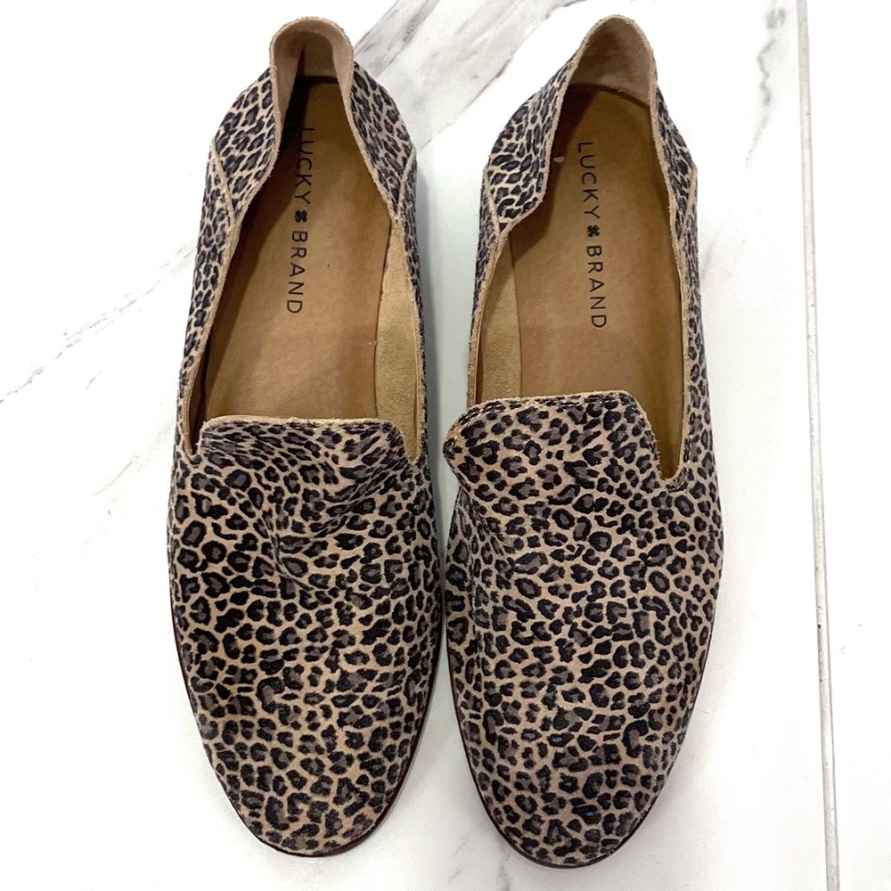 Lucky Brand Cahill Leopard Print Loafer Flats 8.5 M